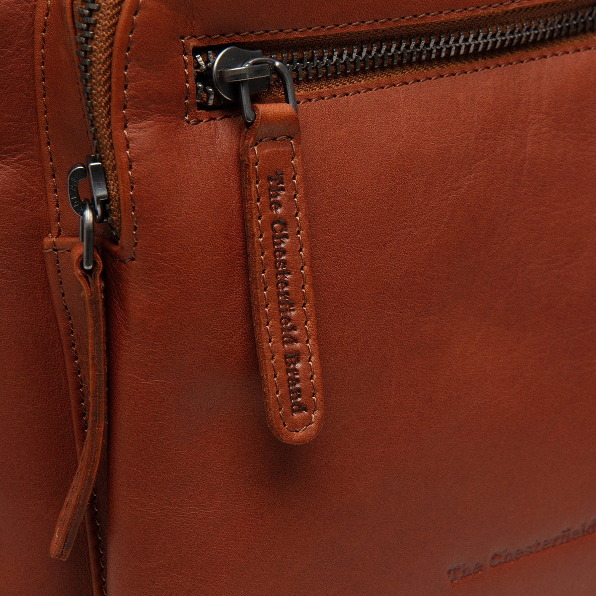 Cognac Leather Backpack Floran, detail view 5