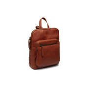 Cognac Leather Backpack Floran, front view