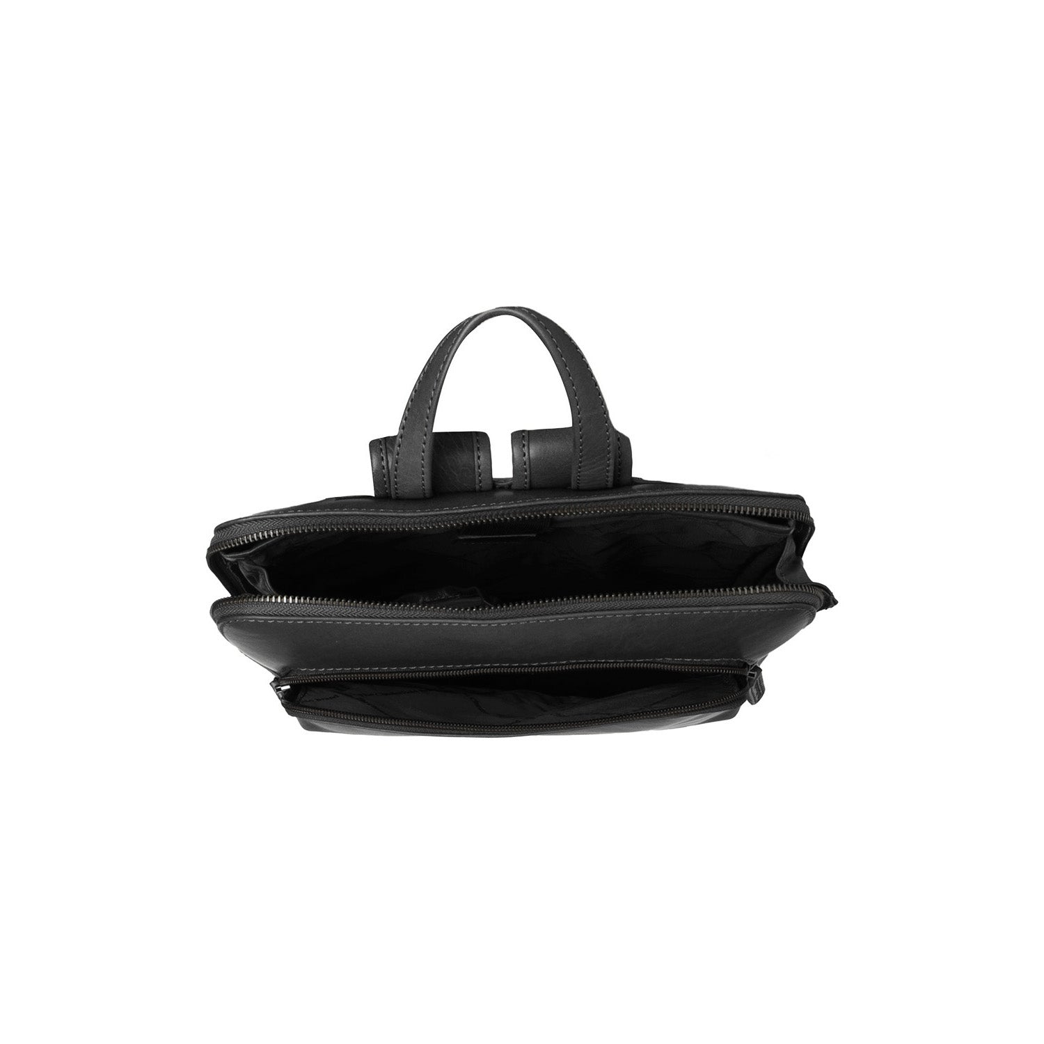 Black Leather Backpack Fornella, detail view 1