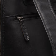 Black Leather Backpack Fornella, detail view 3