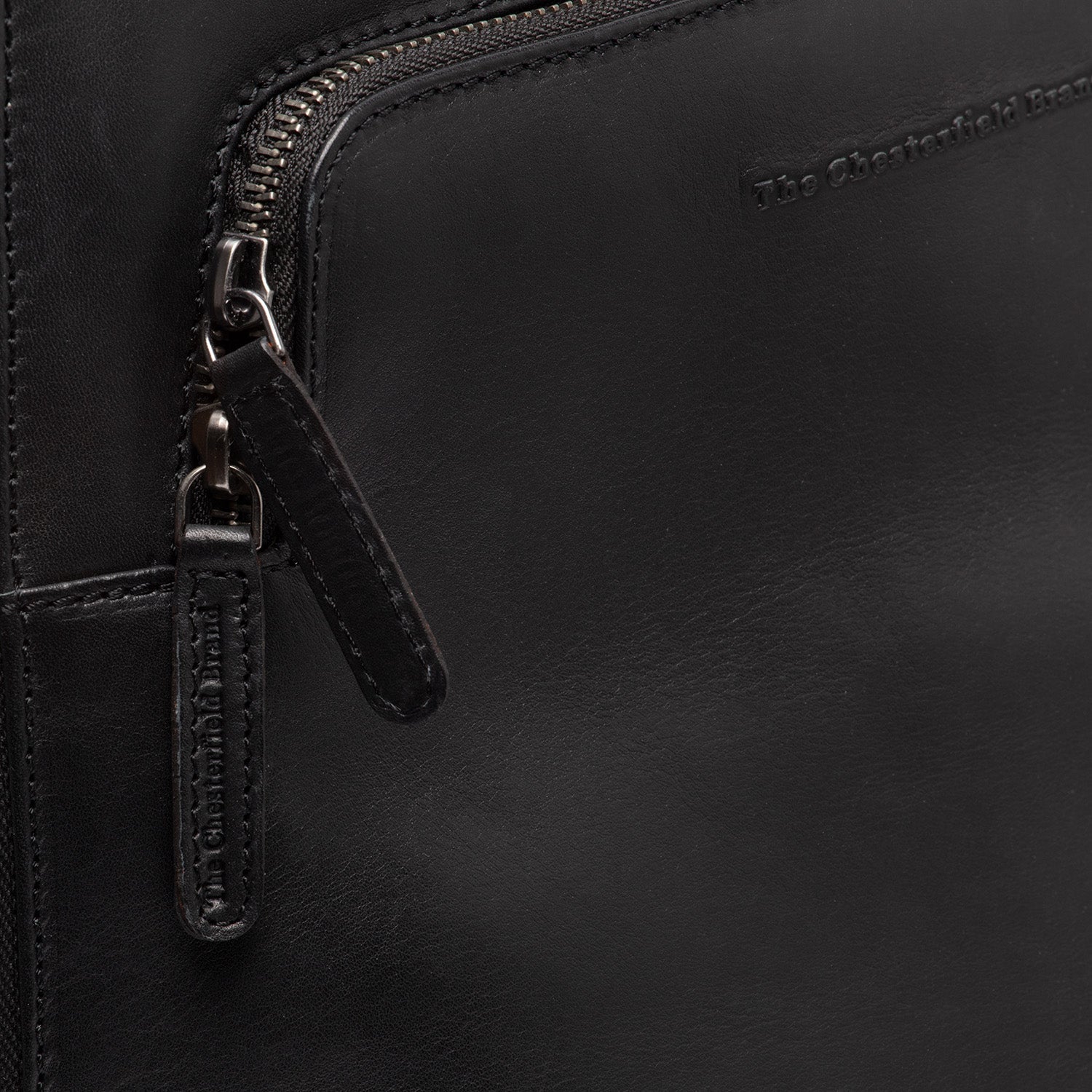 Black Leather Backpack Fornella, product view 2
