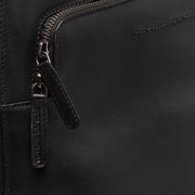 Black Leather Backpack Fornella, product view 2