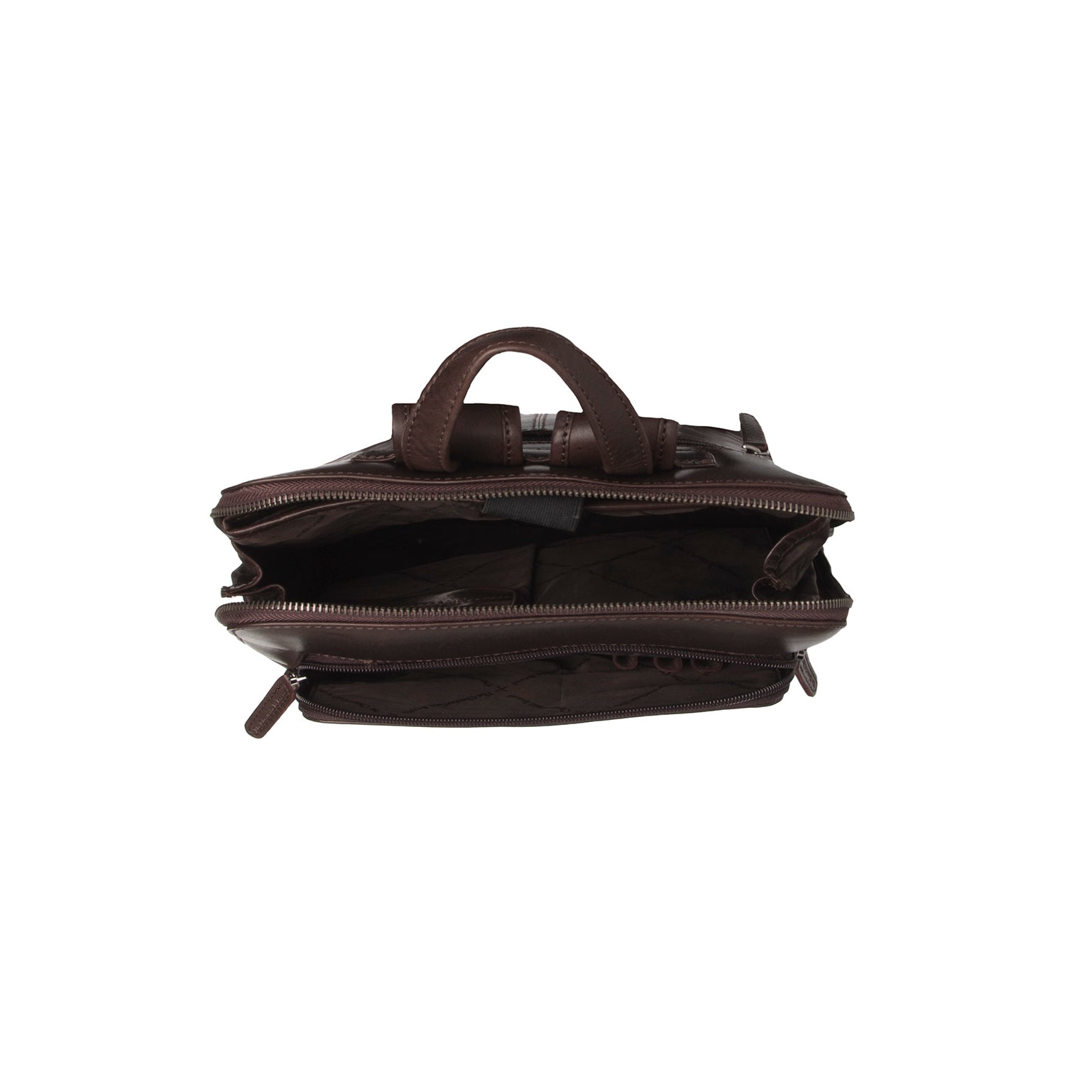 Brown Leather Backpack Fornella, detail view 1