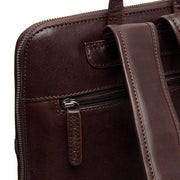 Brown Leather Backpack Fornella, detail view 3