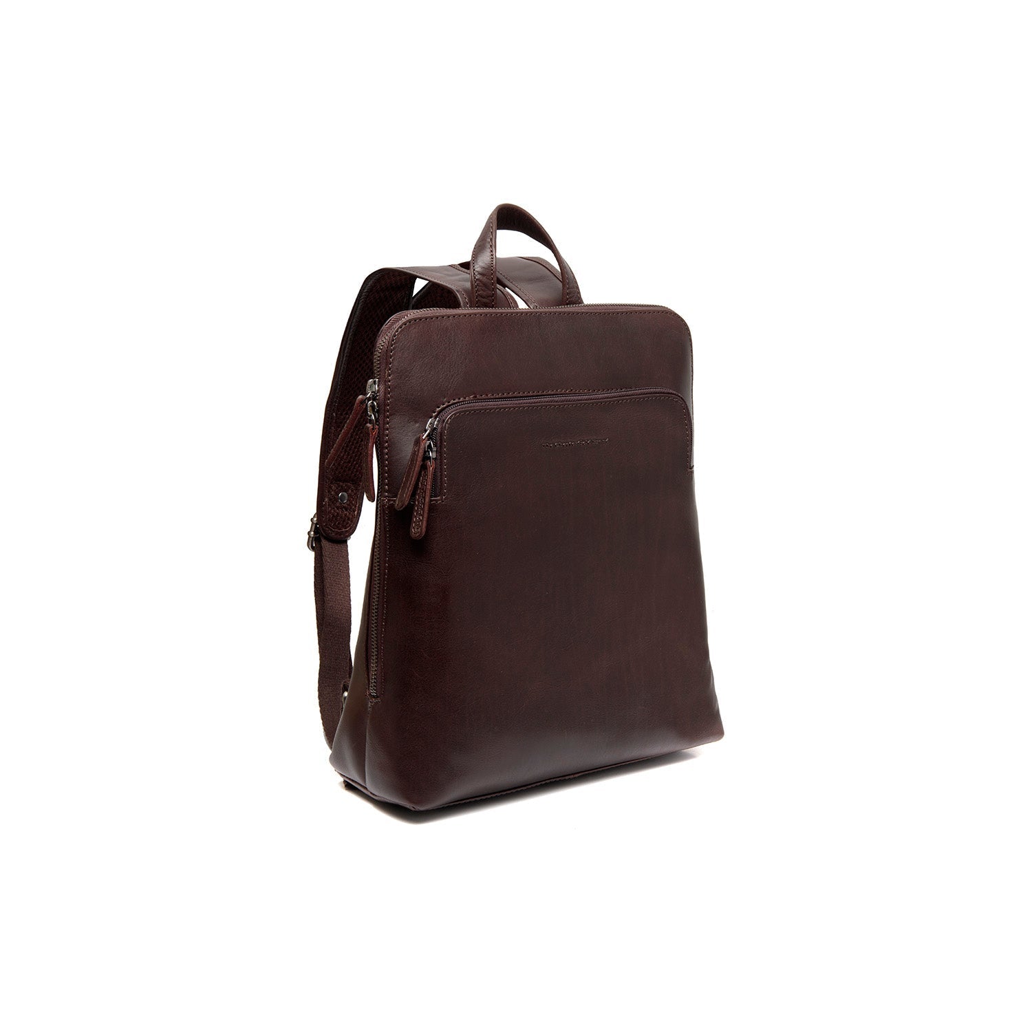 Brown Leather Backpack Fornella, front view