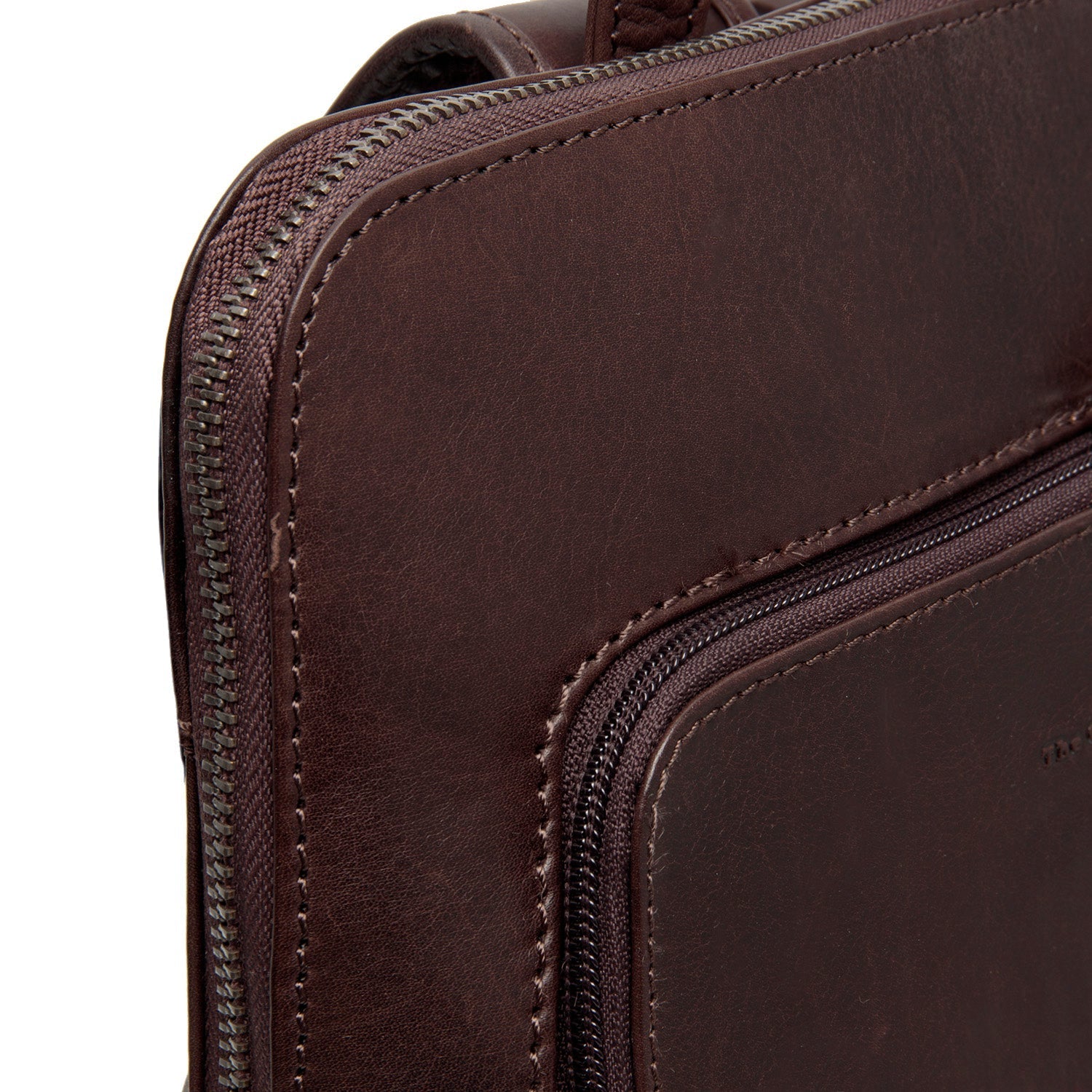Brown Leather Backpack Fornella, product view 2