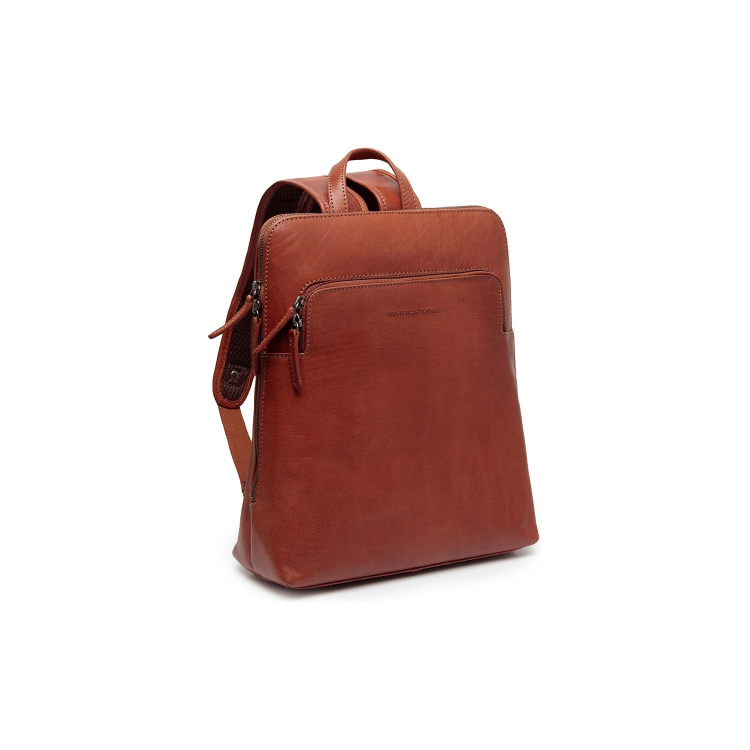 Cognac Leather Backpack Fornella, front view