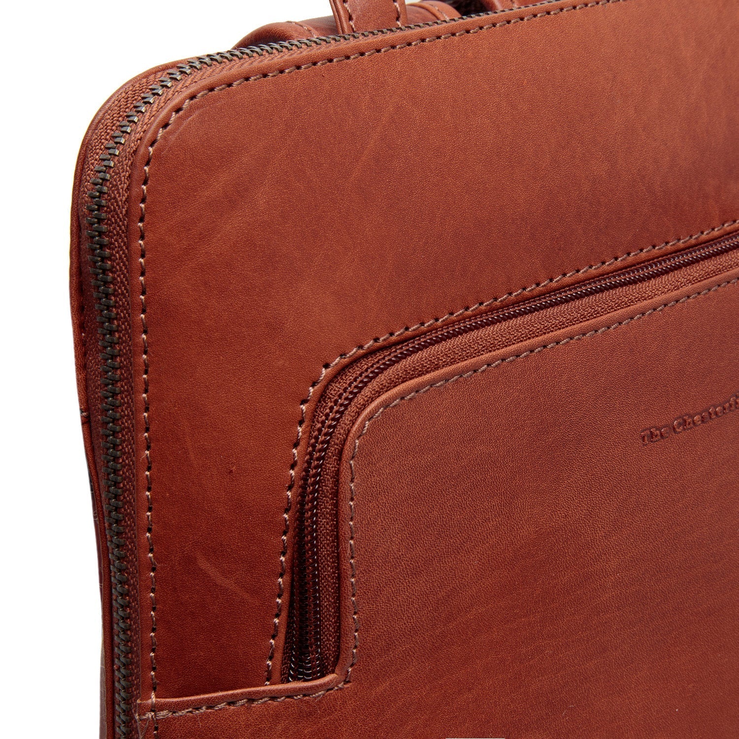 Cognac Leather Backpack Fornella, product view 2