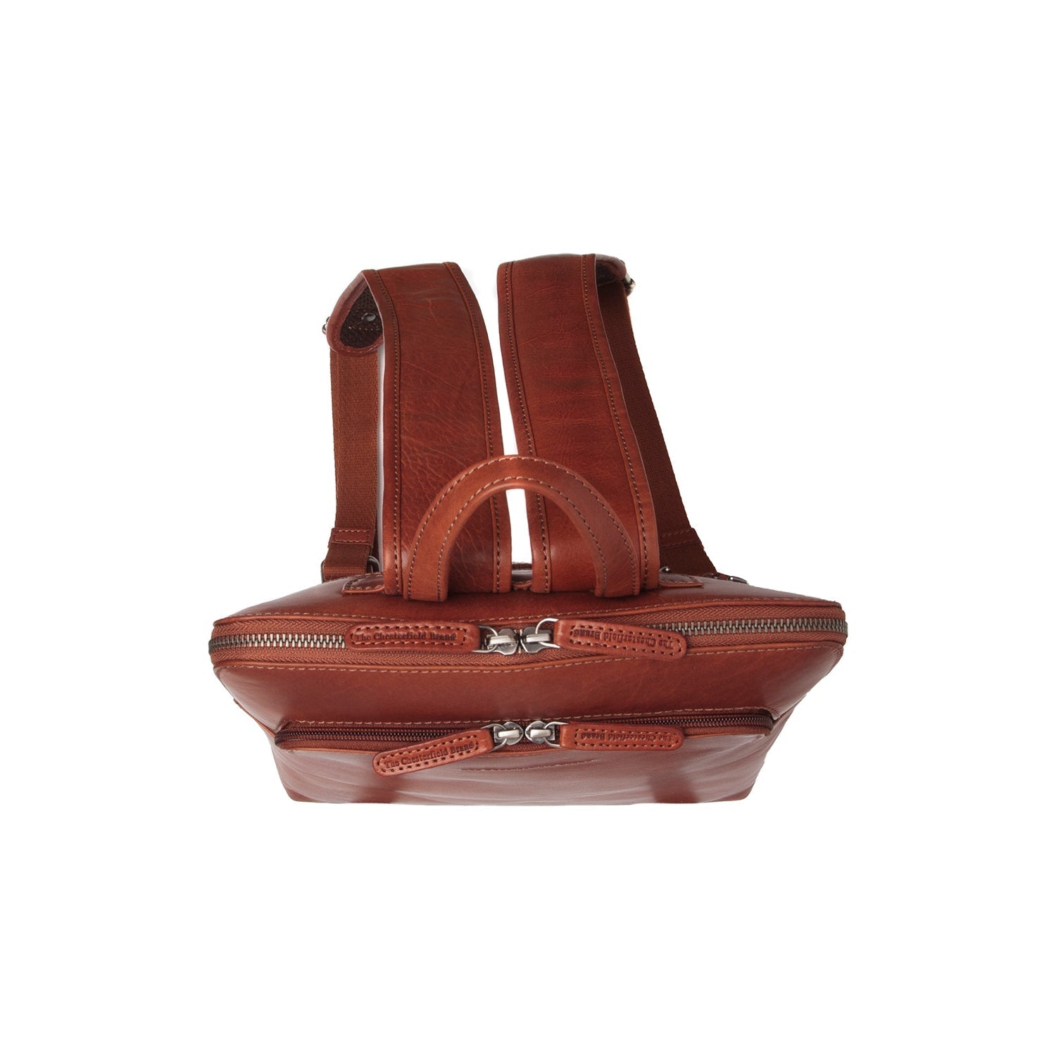 Cognac Leather Backpack Fornella, product view 3