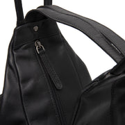 Black Leather Backpack Howard, detail view 3