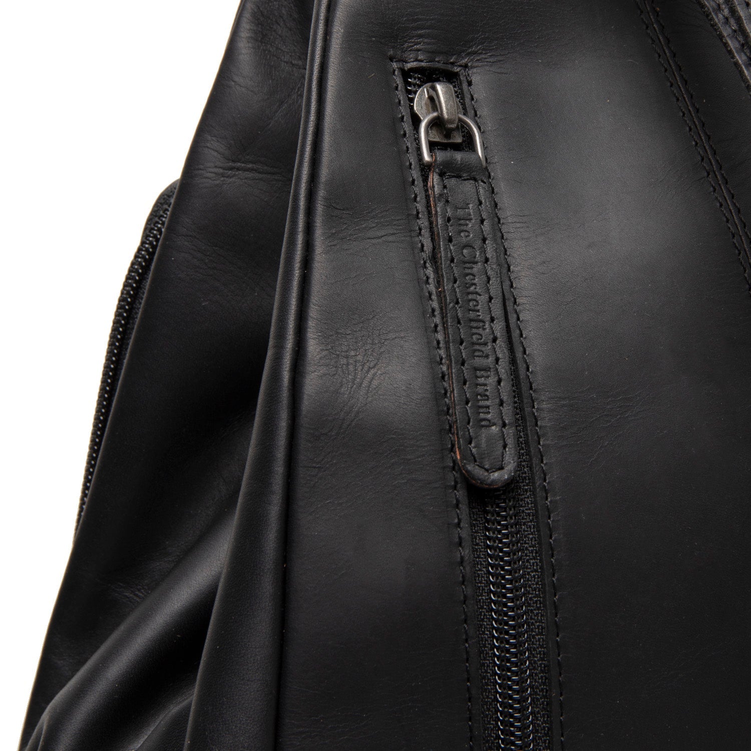 Black Leather Backpack Howard, product view 2