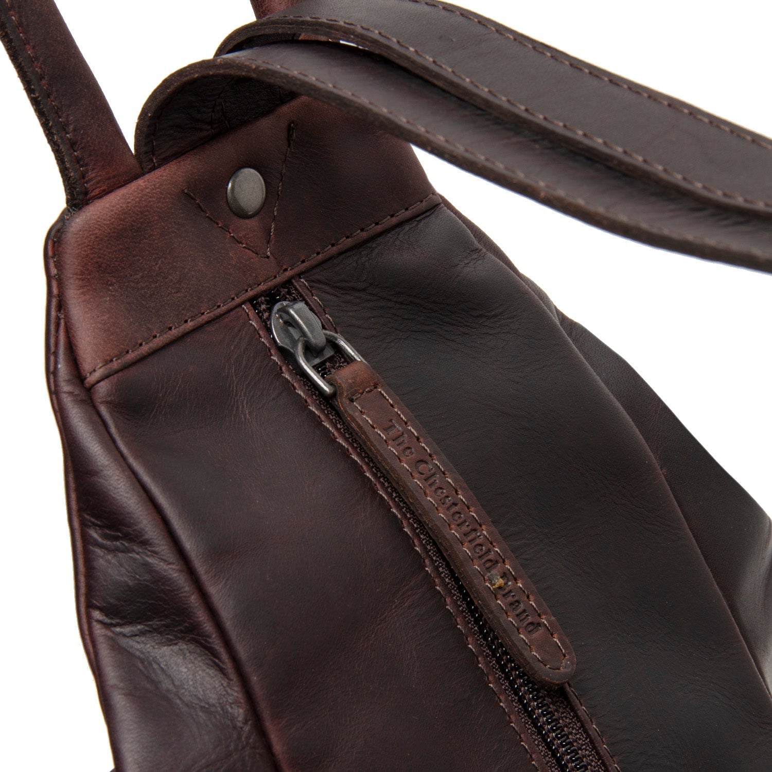 Brown Leather Backpack Howard, detail view 3