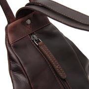 Brown Leather Backpack Howard, detail view 3