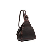 Brown Leather Backpack Howard, front view