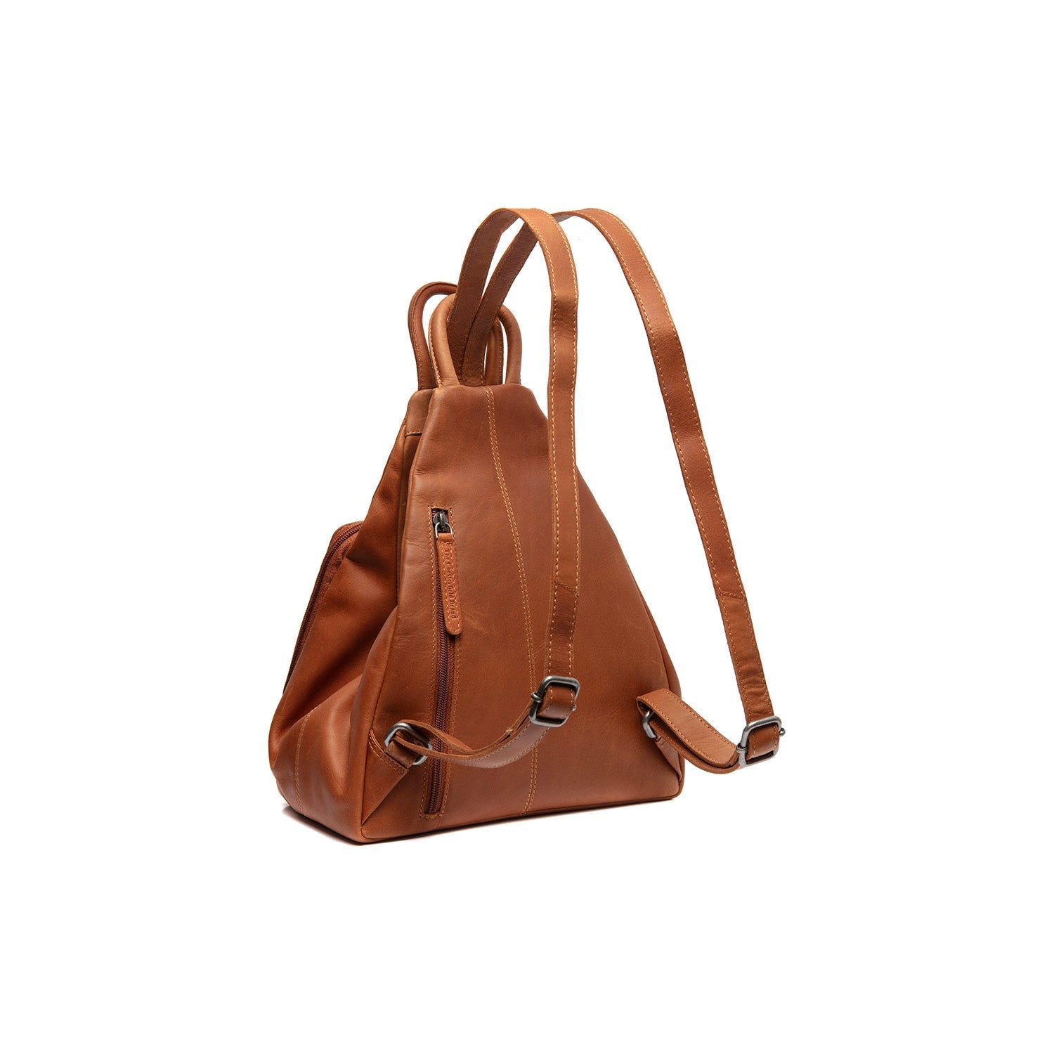 Cognac Leather Backpack Howard, detail view 4
