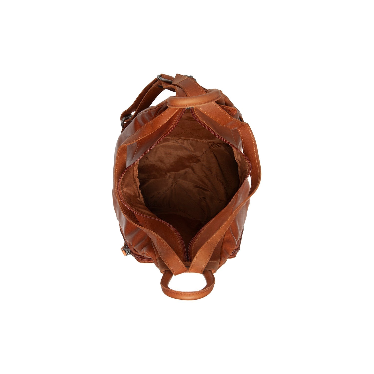 Cognac Leather Backpack Howard, product view 3