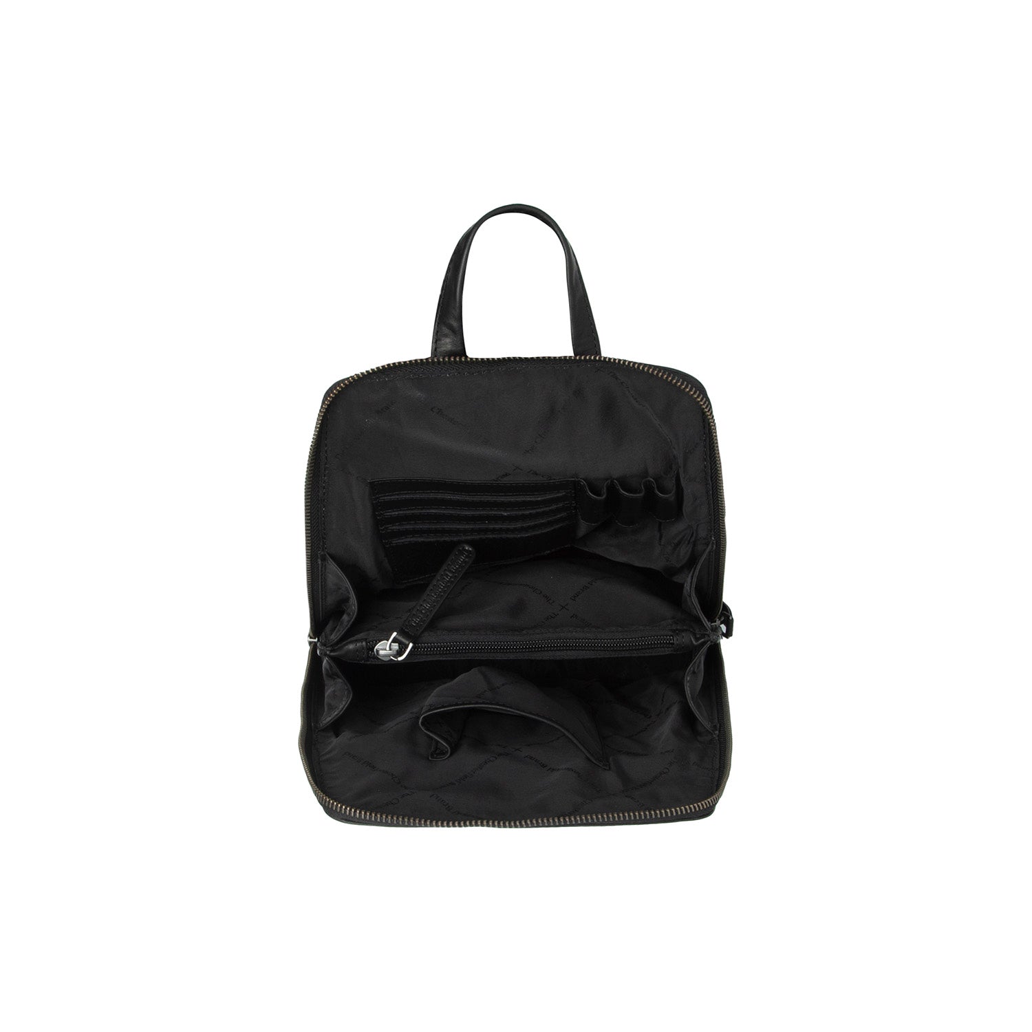 Black Leather Backpack Linford, detail view 1