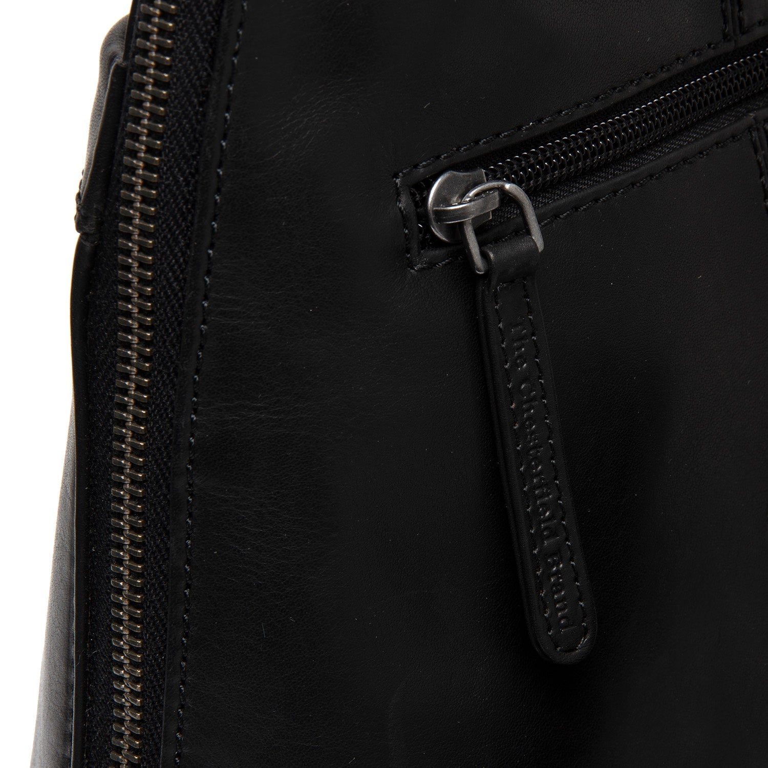 Black Leather Backpack Linford, detail view 3