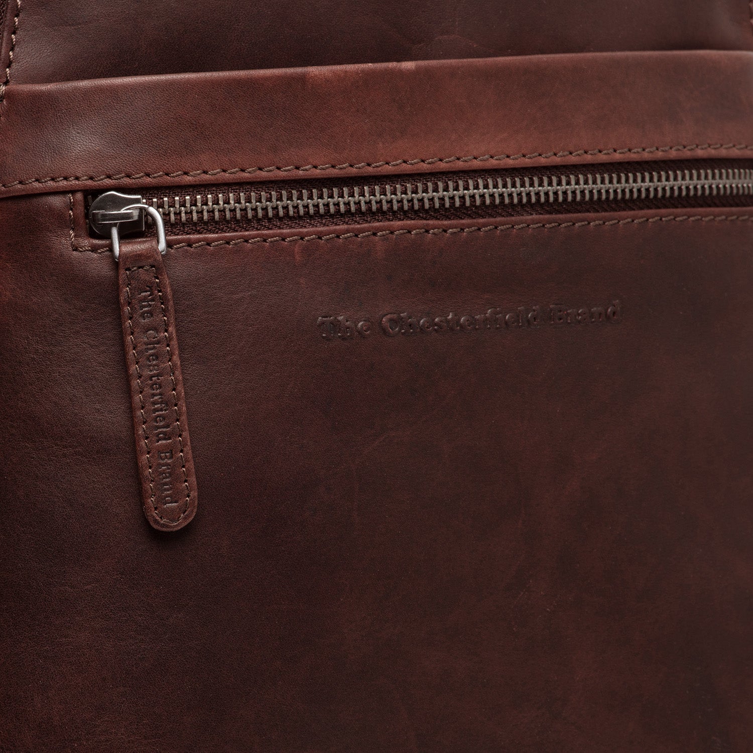 Brown Leather Backpack Linford, detail view 1