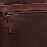 Brown Leather Backpack Linford, detail view 1