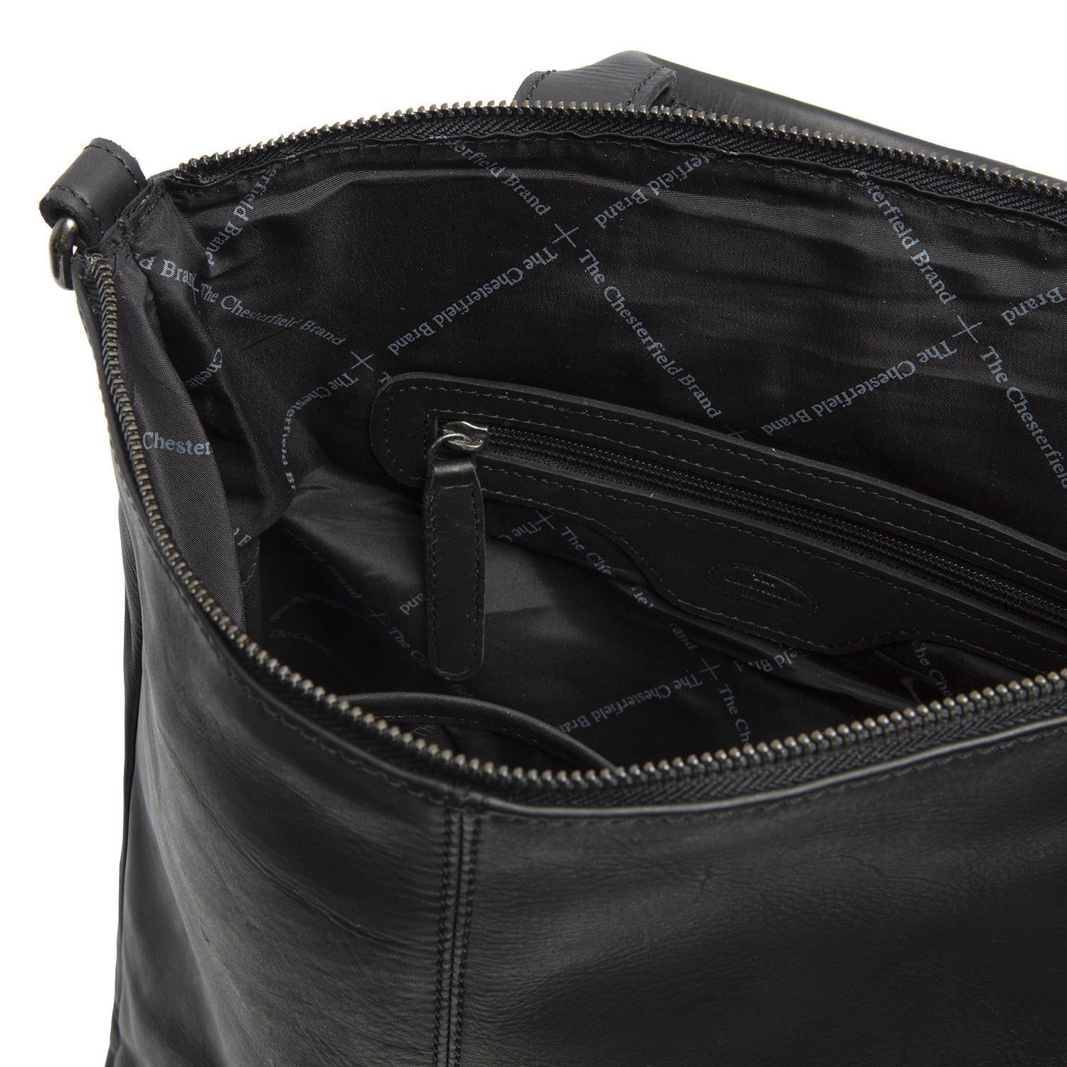 Black Leather Backpack Manchester, detail view 1