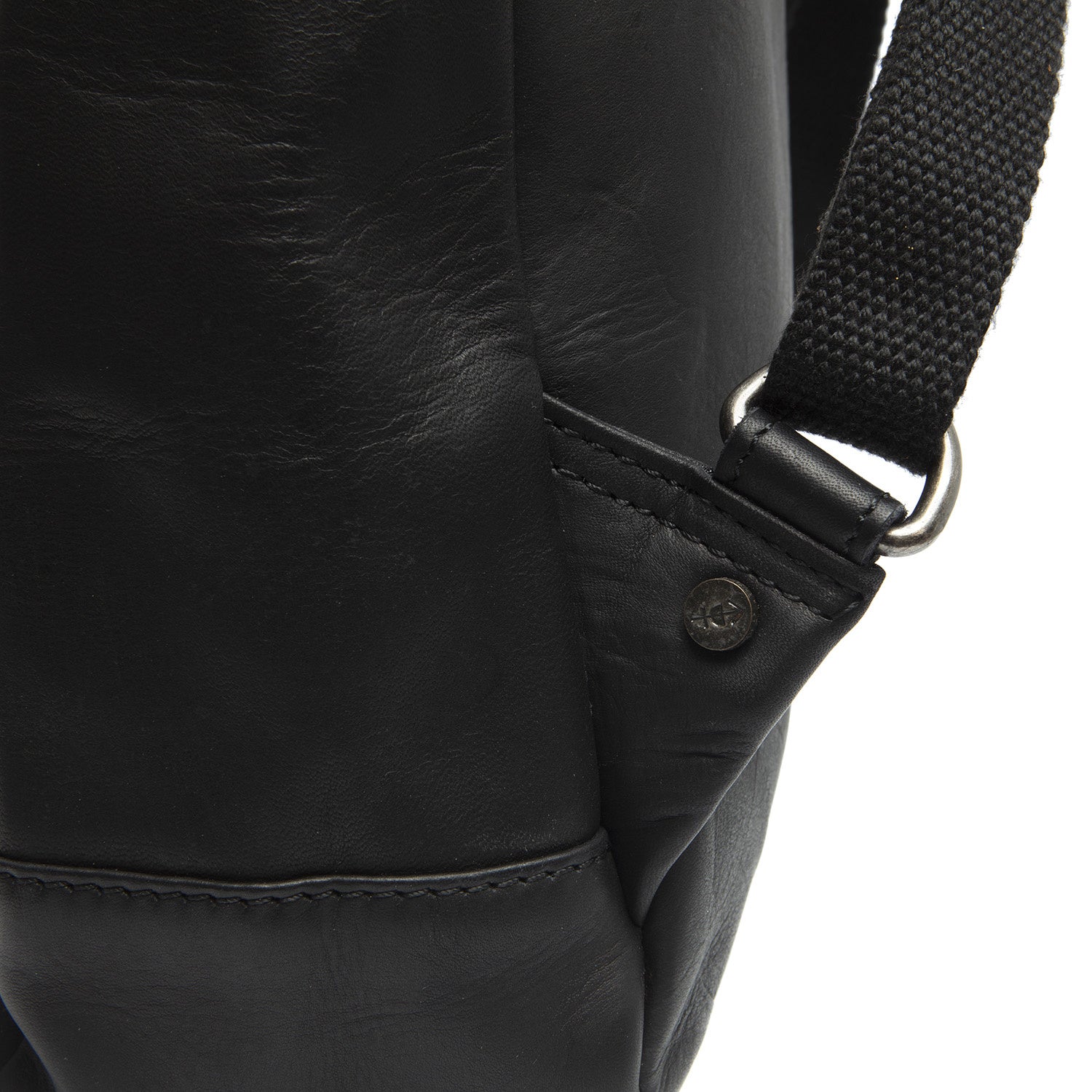 Black Leather Backpack Manchester, detail view 3