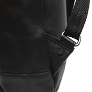 Black Leather Backpack Manchester, detail view 3