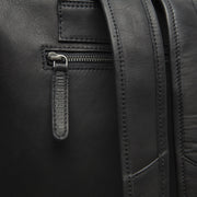 Black Leather Backpack Manchester, detail view 4