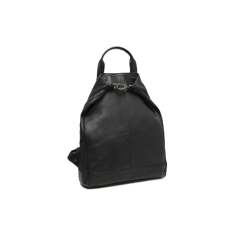 Black Leather Backpack Manchester, front view