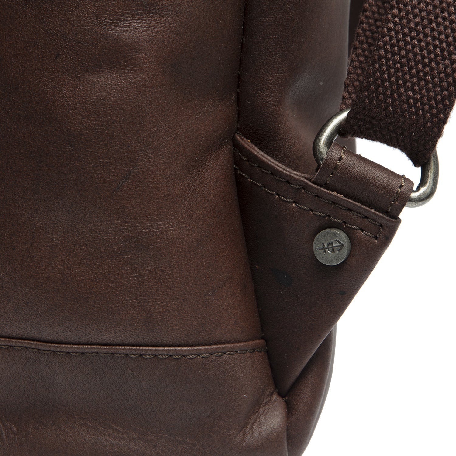 Brown Leather Backpack Manchester, detail view 4