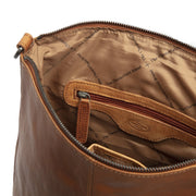 Cognac Leather Backpack Manchester, detail view 1
