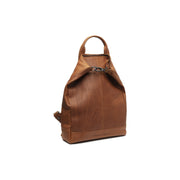 Cognac Leather Backpack Manchester, front view