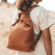 Cognac Leather Backpack Manchester, product view 2