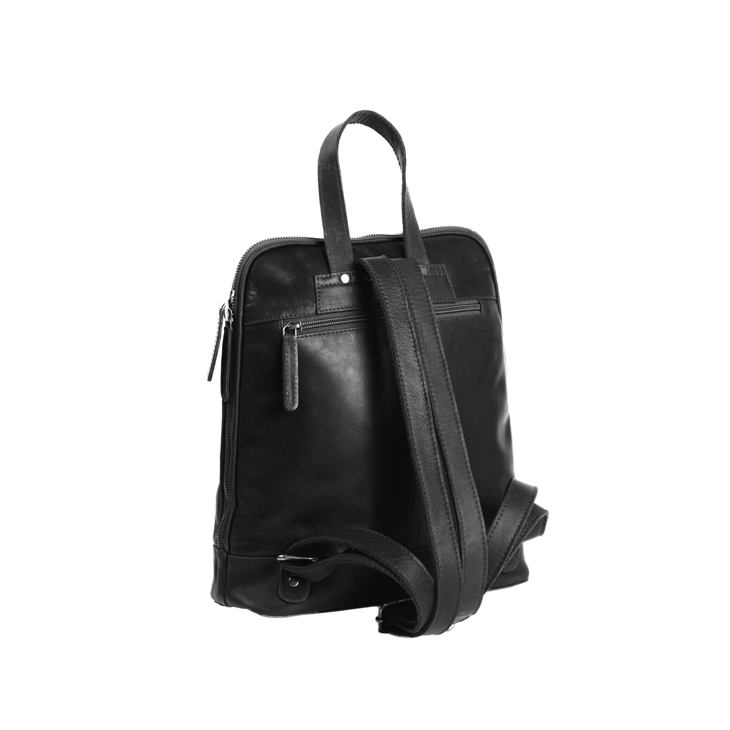 Black Leather Backpack Naomi, detail view 3