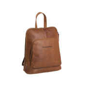 Cognac Leather Backpack Naomi, front view