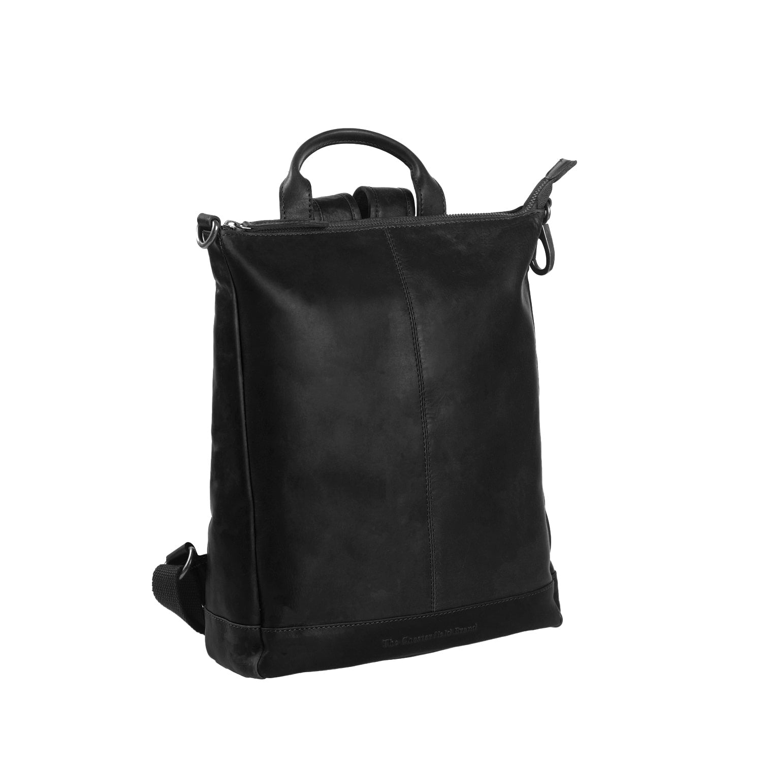 Black Leather Backpack Saar, product view 3