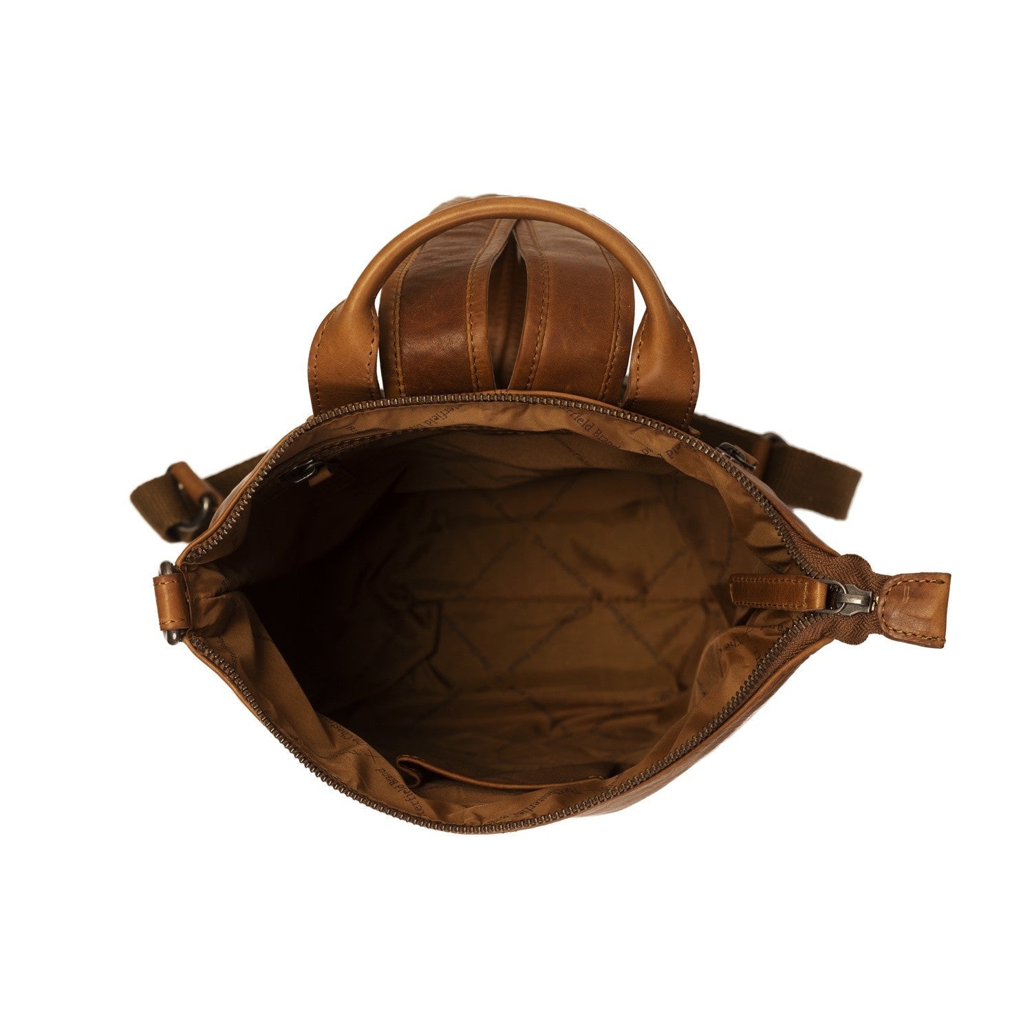 Cognac Leather Backpack Saar, detail view 1
