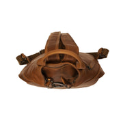 Cognac Leather Backpack Saar, detail view 4