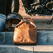 Cognac Leather Backpack Saar, product view 2