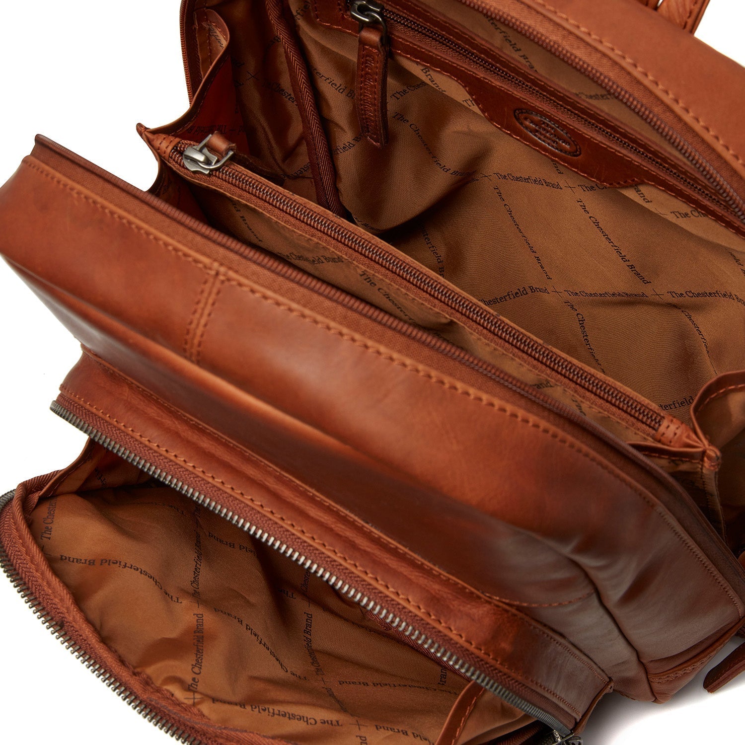 Cognac Leather Backpack Santana, detail view 3