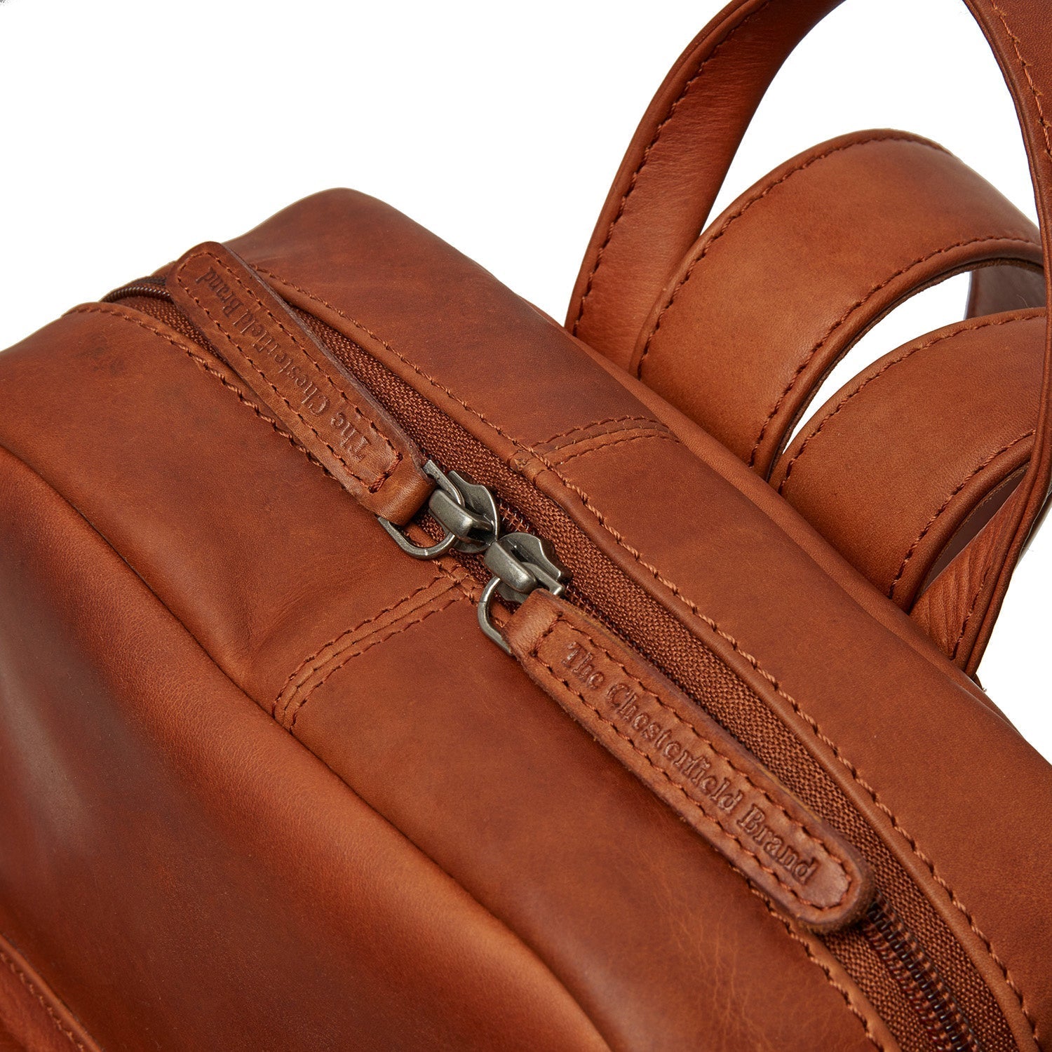 Cognac Leather Backpack Santana, detail view 5