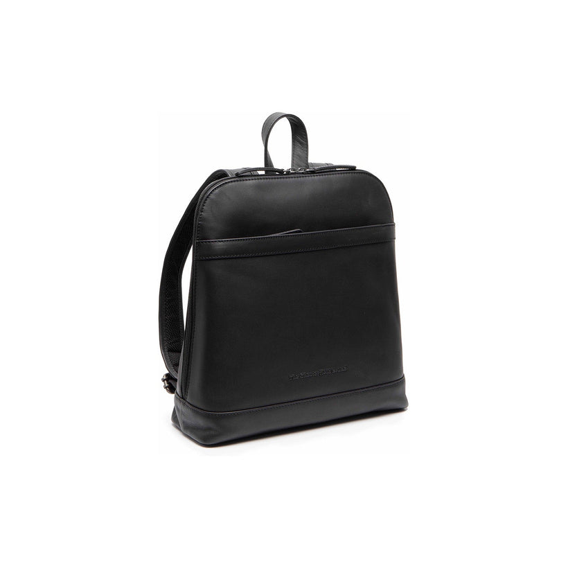 Black Leather Backpack Tigris, front view
