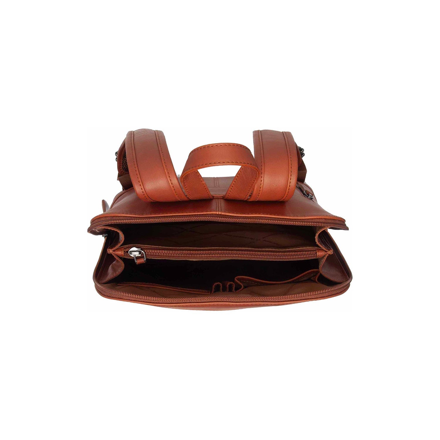 Cognac Leather Backpack Tigris, detail view 3