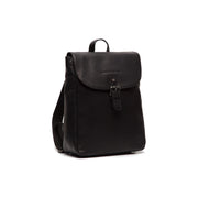 Black Leather Backpack Vermont, front view