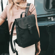 Black Leather Backpack Vermont, product view 2