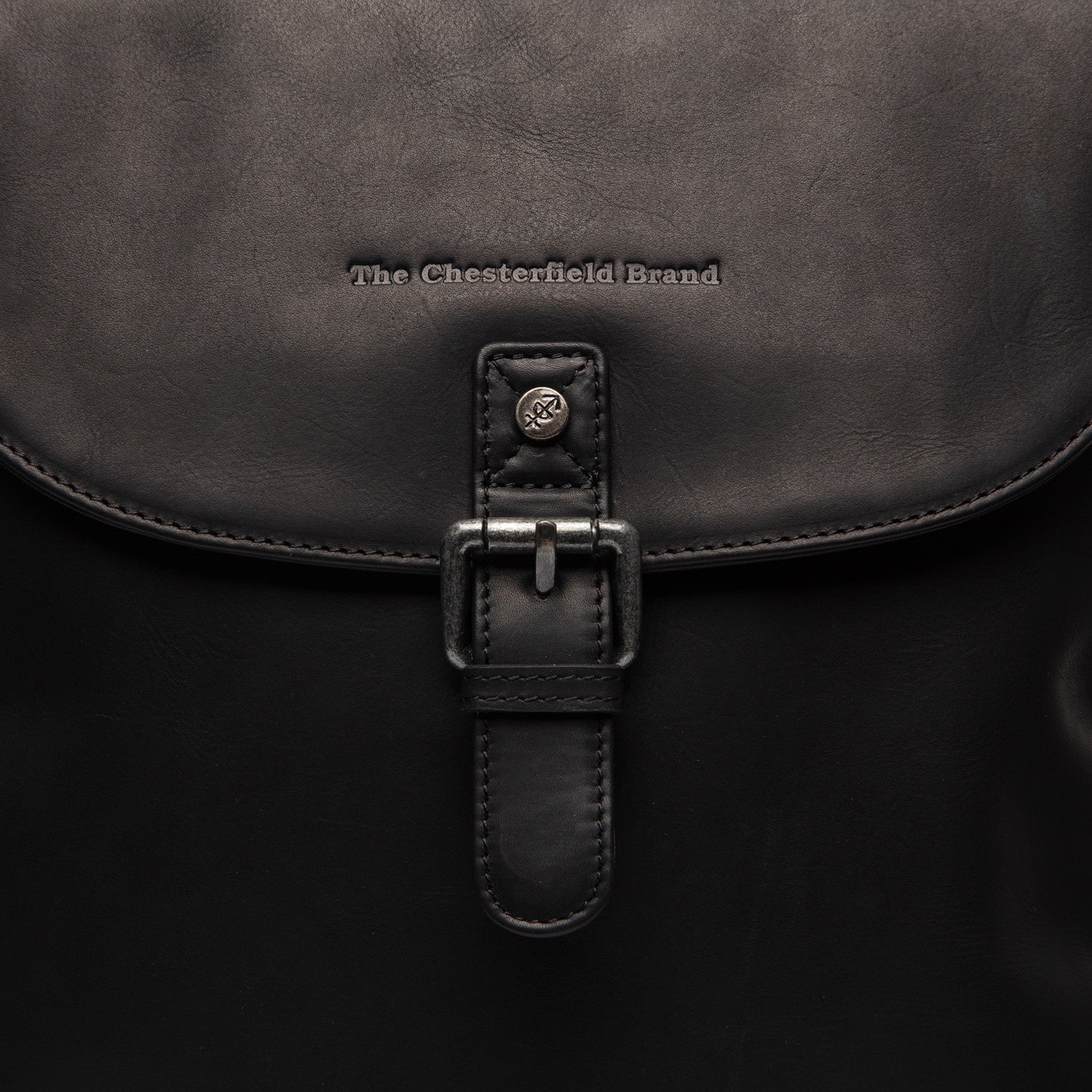 Black Leather Backpack Vermont, product view 3