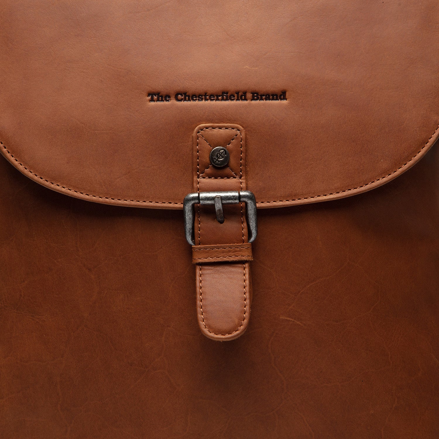 Cognac Leather Backpack Vermont, detail view 1