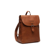 Cognac Leather Backpack Vermont, front view