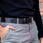 Black Leather Belt Aayden, product view 3
