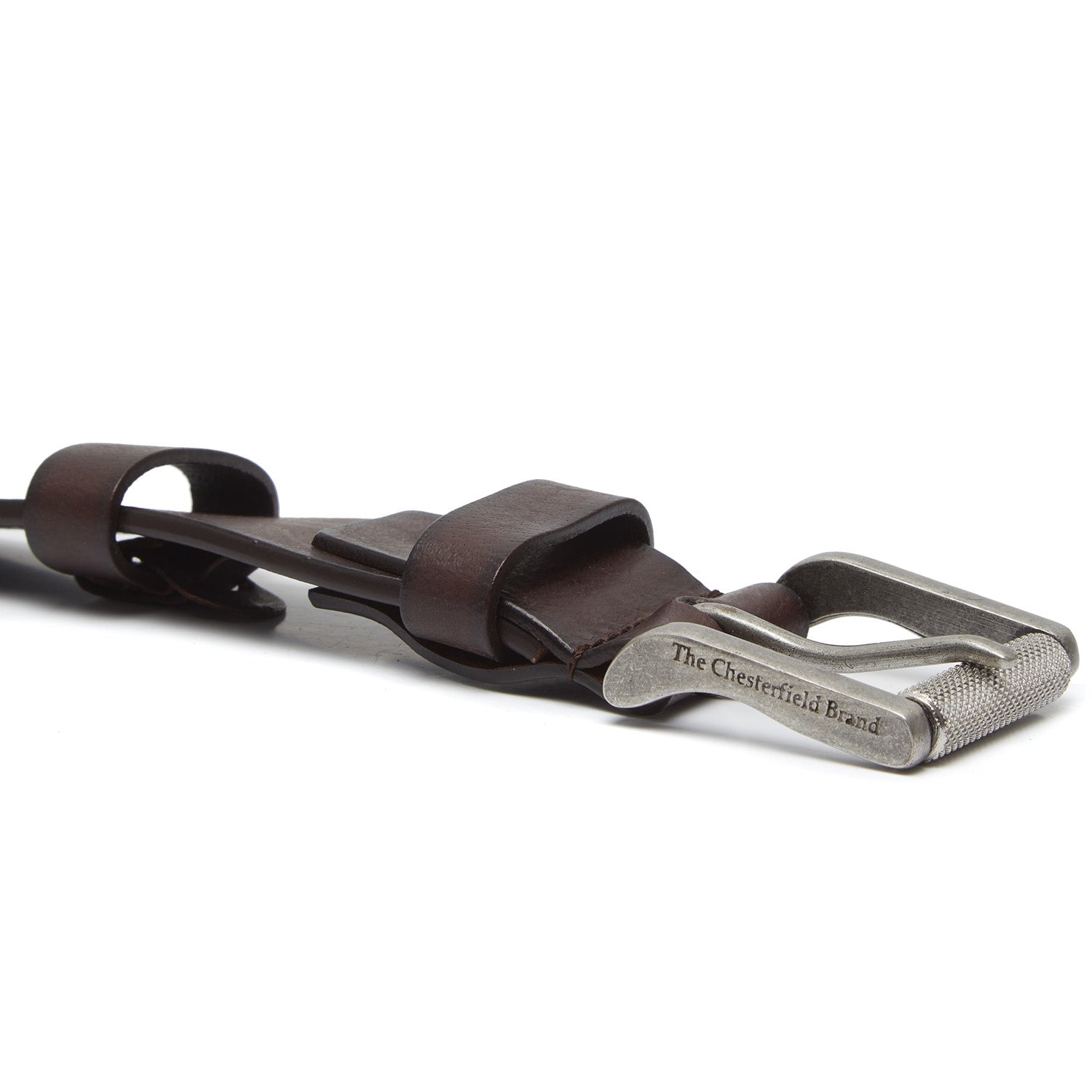 Brown Leather Belt Aayden, product view 2